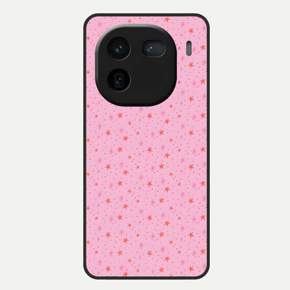  Cosmic Pink Sparkle Glass Case For iQOO 12 5G back cover – full design glossy printed glass finish
