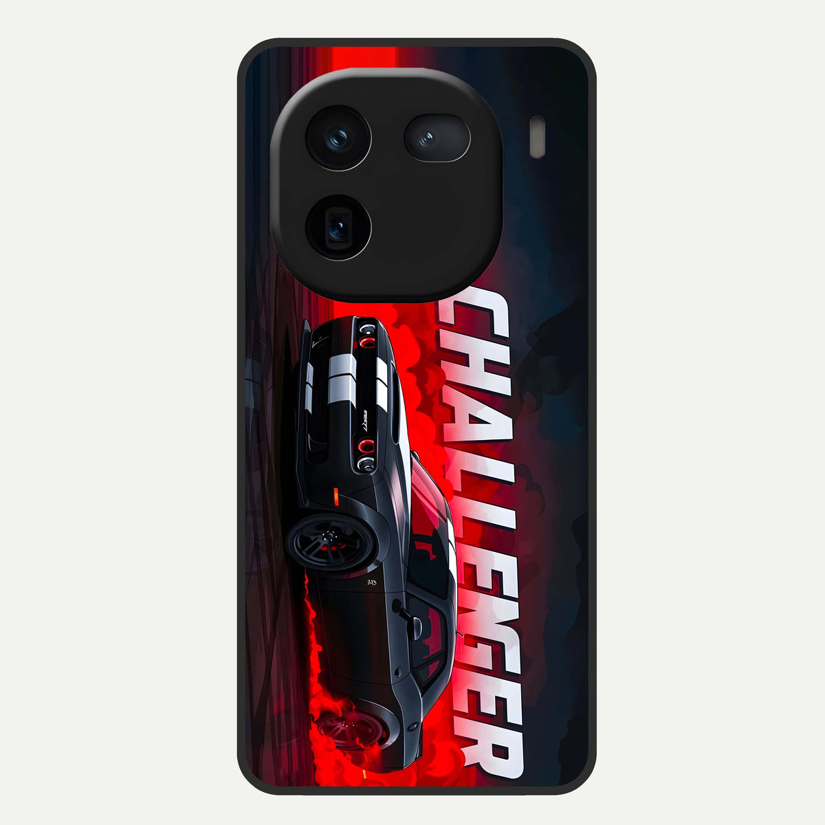  Crimson Challenger Fury Glass Case For iQOO 12 5G back cover – full design glossy printed glass finish