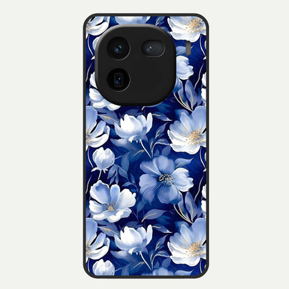  Cute Floral Patterns Glass Case For iQOO 12 5G back cover – full design glossy printed glass finish