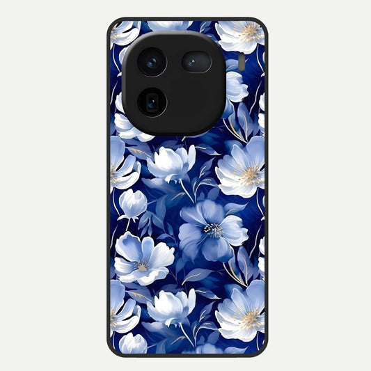  Cute Floral Patterns Glass Case For iQOO 12 5G back cover – full design glossy printed glass finish