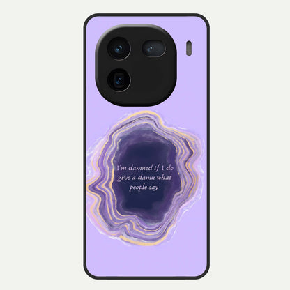  Damned People Quote Glass Case For iQOO 12 5G back cover – full design glossy printed glass finish