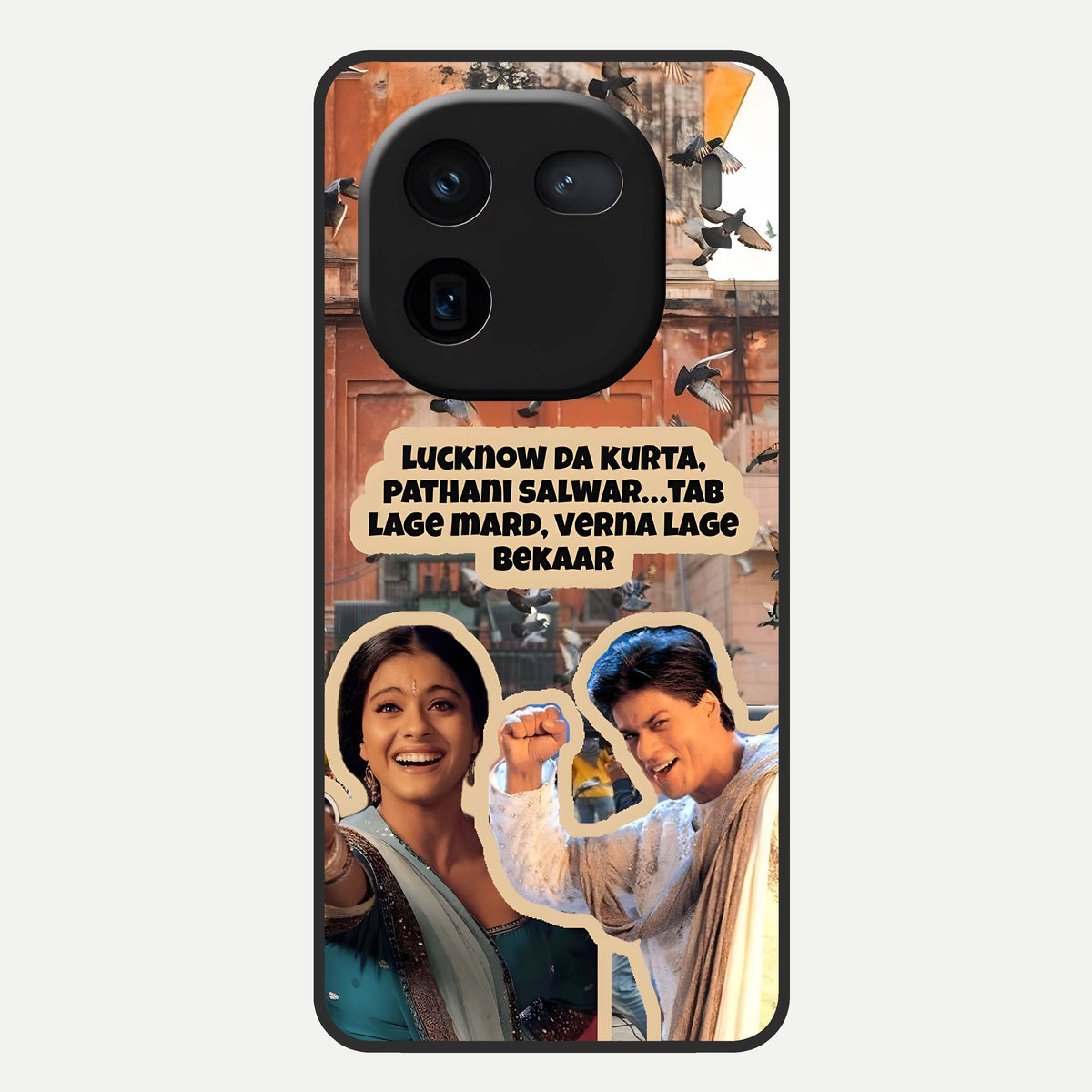  Desi Retro Vibes Glass Case For iQOO 12 5G back cover – full design glossy printed glass finish