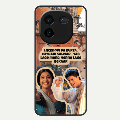  Desi Retro Vibes Glass Case For iQOO 12 5G back cover – full design glossy printed glass finish