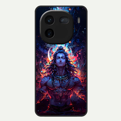  Divine Fire Shiv Glass Case For iQOO 12 5G back cover – full design glossy printed glass finish