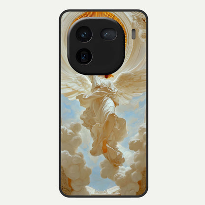  Divine Light Angel Glass Case For iQOO 12 5G back cover – full design glossy printed glass finish