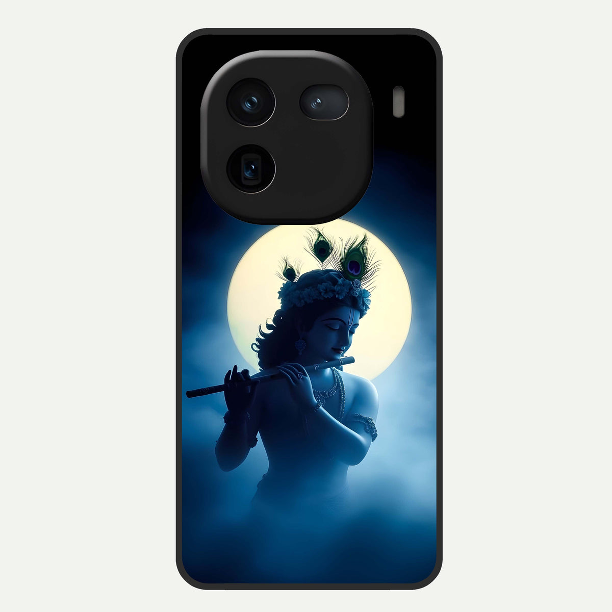  Divine Moon Flute Glass Case For iQOO 12 5G back cover – full design glossy printed glass finish