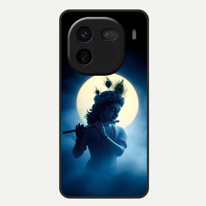  Divine Moon Flute Glass Case For iQOO 12 5G back cover – full design glossy printed glass finish