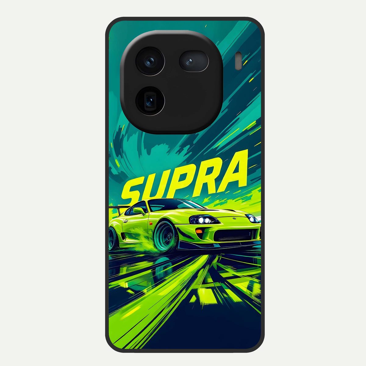  Electric Supra Thunder Glass Case For iQOO 12 5G back cover – full design glossy printed glass finish