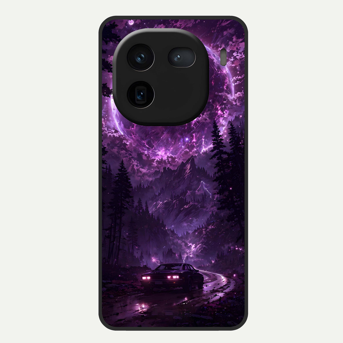  Eternal Cosmic Drive Glass Case For iQOO 12 5G back cover – full design glossy printed glass finish