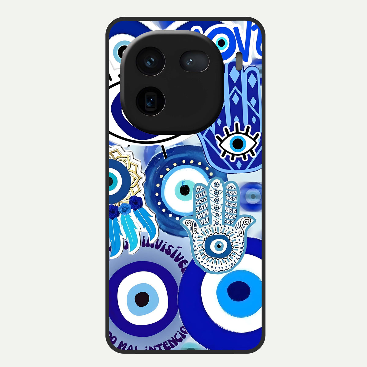  Evil Eyes Dream Glass Case For iQOO 12 5G back cover – full design glossy printed glass finish