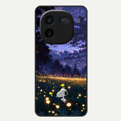  Firefly Meadow Magic Glass Case For iQOO 12 5G back cover – full design glossy printed glass finish