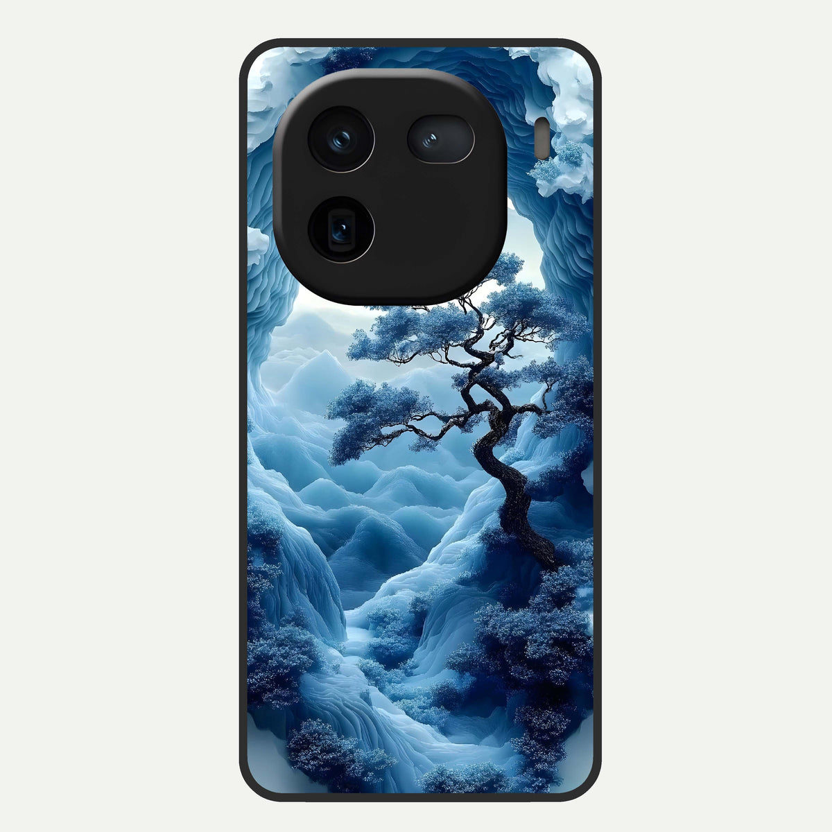  Frozen Serenity Gate Glass Case For iQOO 12 5G back cover – full design glossy printed glass finish