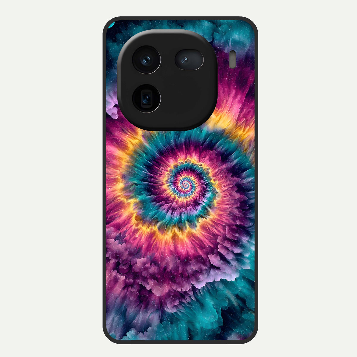  Galactic Spiral Burst Glass Case For iQOO 12 5G back cover – full design glossy printed glass finish