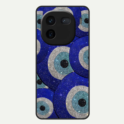  Galaxy Eye Flow Glass Case For iQOO 12 5G back cover – full design glossy printed glass finish