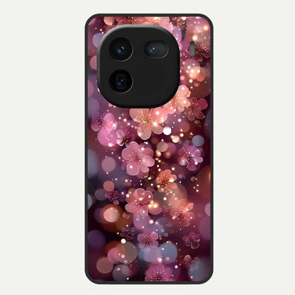  Glowing Petal Bliss Glass Case For iQOO 12 5G back cover – full design glossy printed glass finish