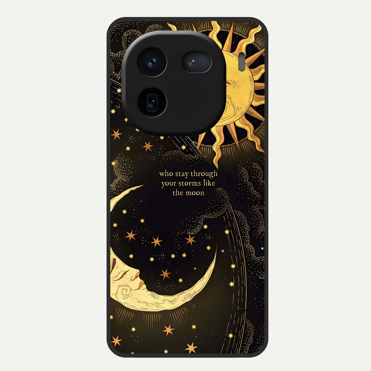  Golden Lunar Love Glass Case For iQOO 12 5G back cover – full design glossy printed glass finish