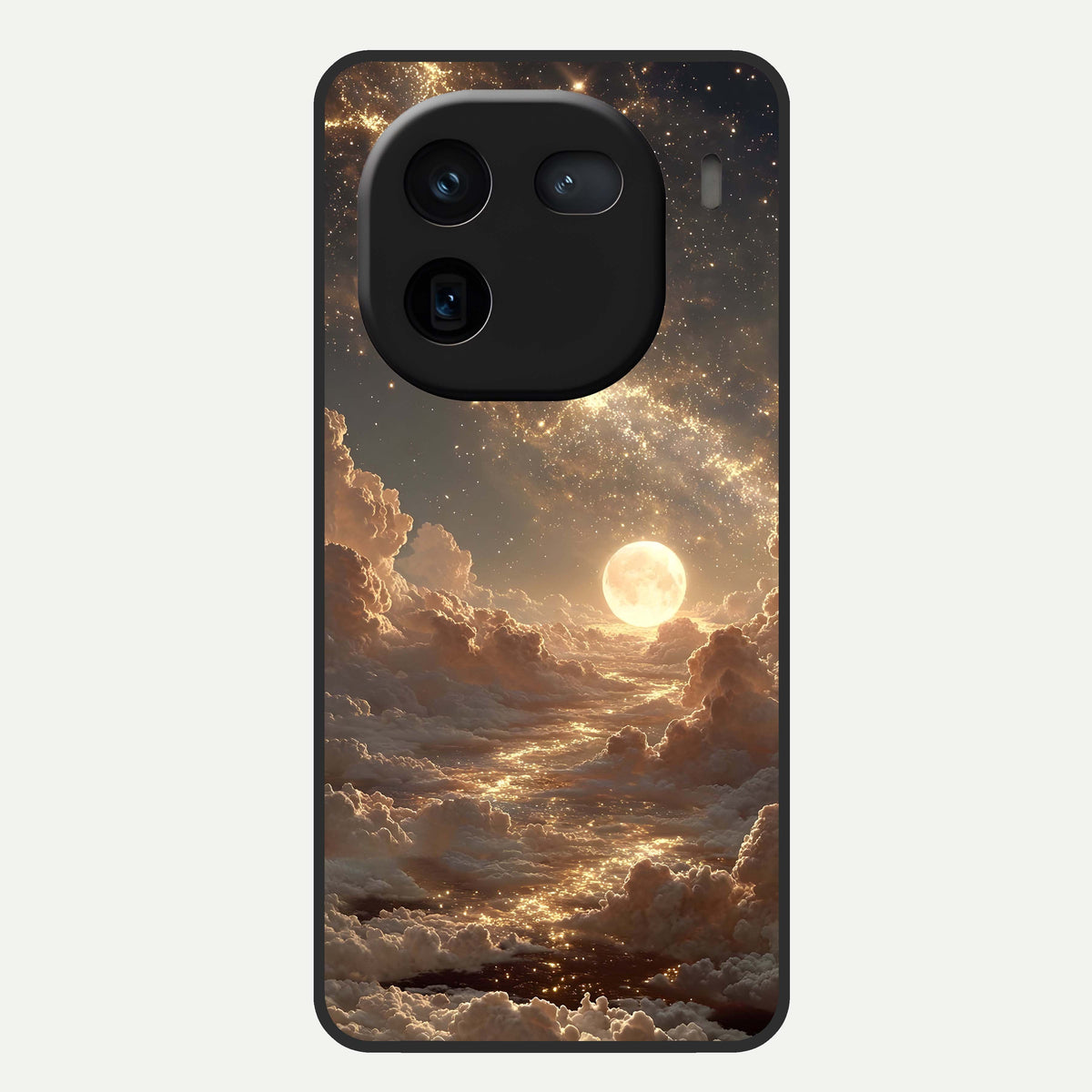  Golden Sky Dream Glass Case For iQOO 12 5G back cover – full design glossy printed glass finish