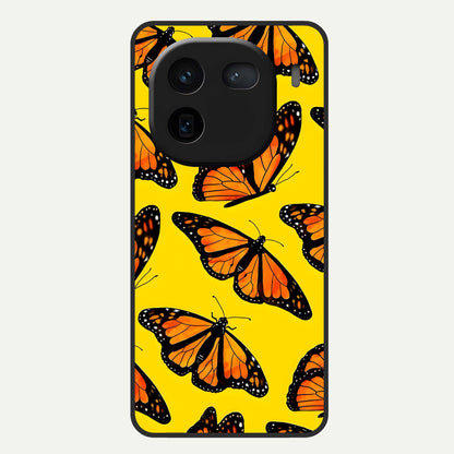  Golden Wing Flight Glass Case For iQOO 12 5G back cover – full design glossy printed glass finish