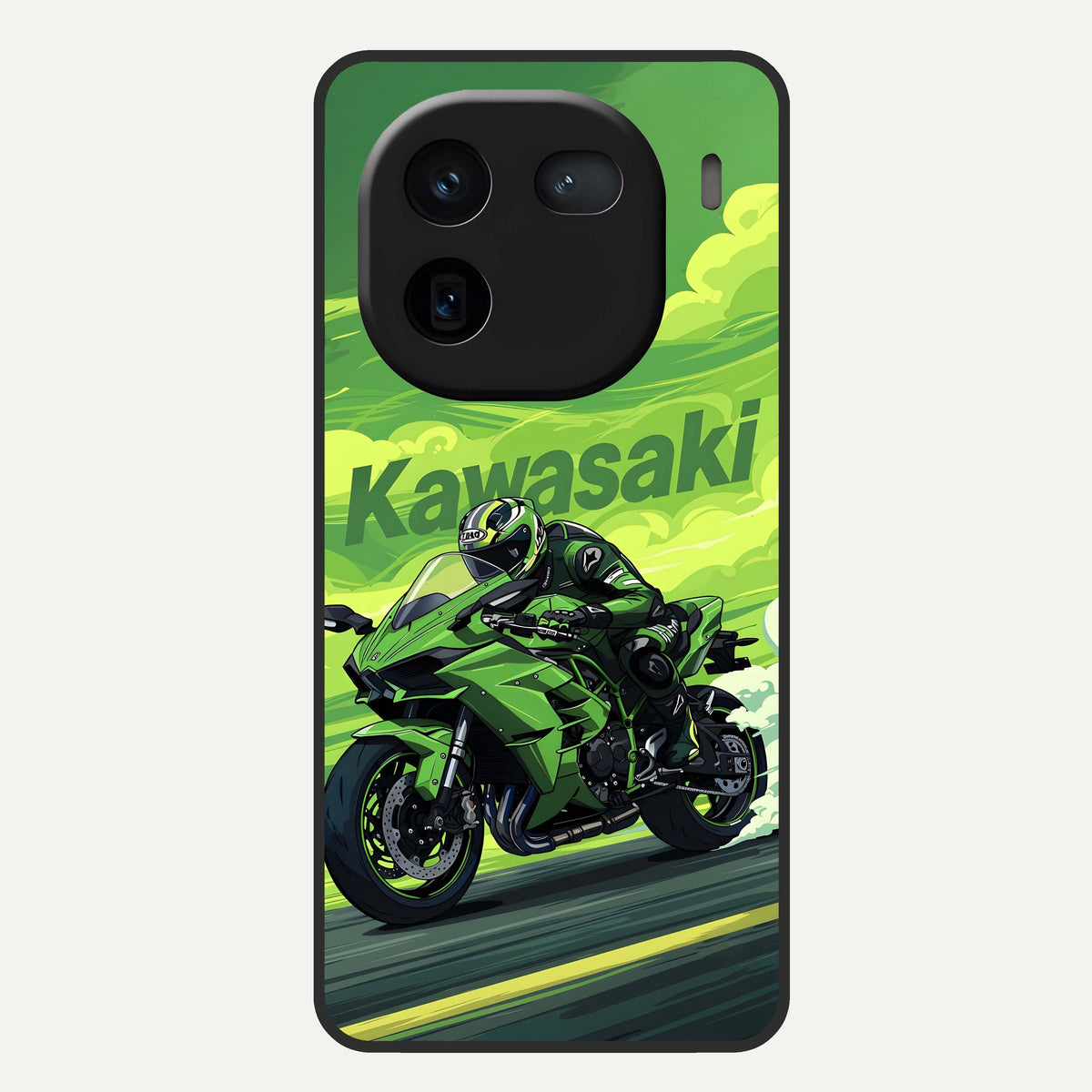  Greenery Sky Glass Case For iQOO 12 5G back cover – full design glossy printed glass finish