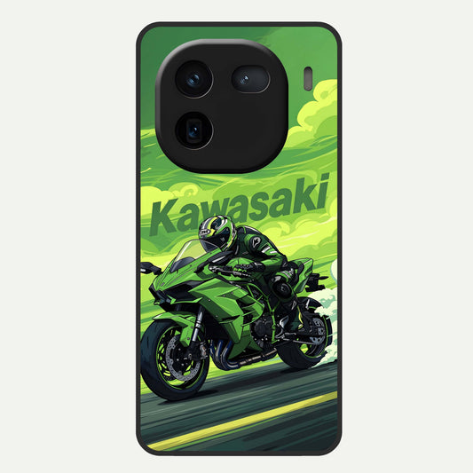  Greenery Sky Glass Case For iQOO 12 5G back cover – full design glossy printed glass finish