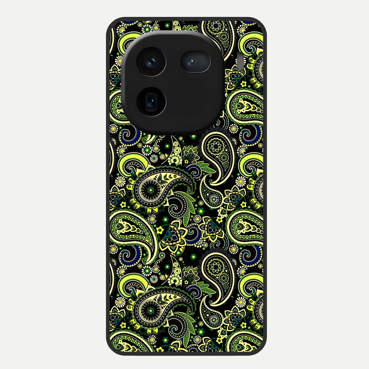  Green Lemon Glass Case For iQOO 12 5G back cover – full design glossy printed glass finish