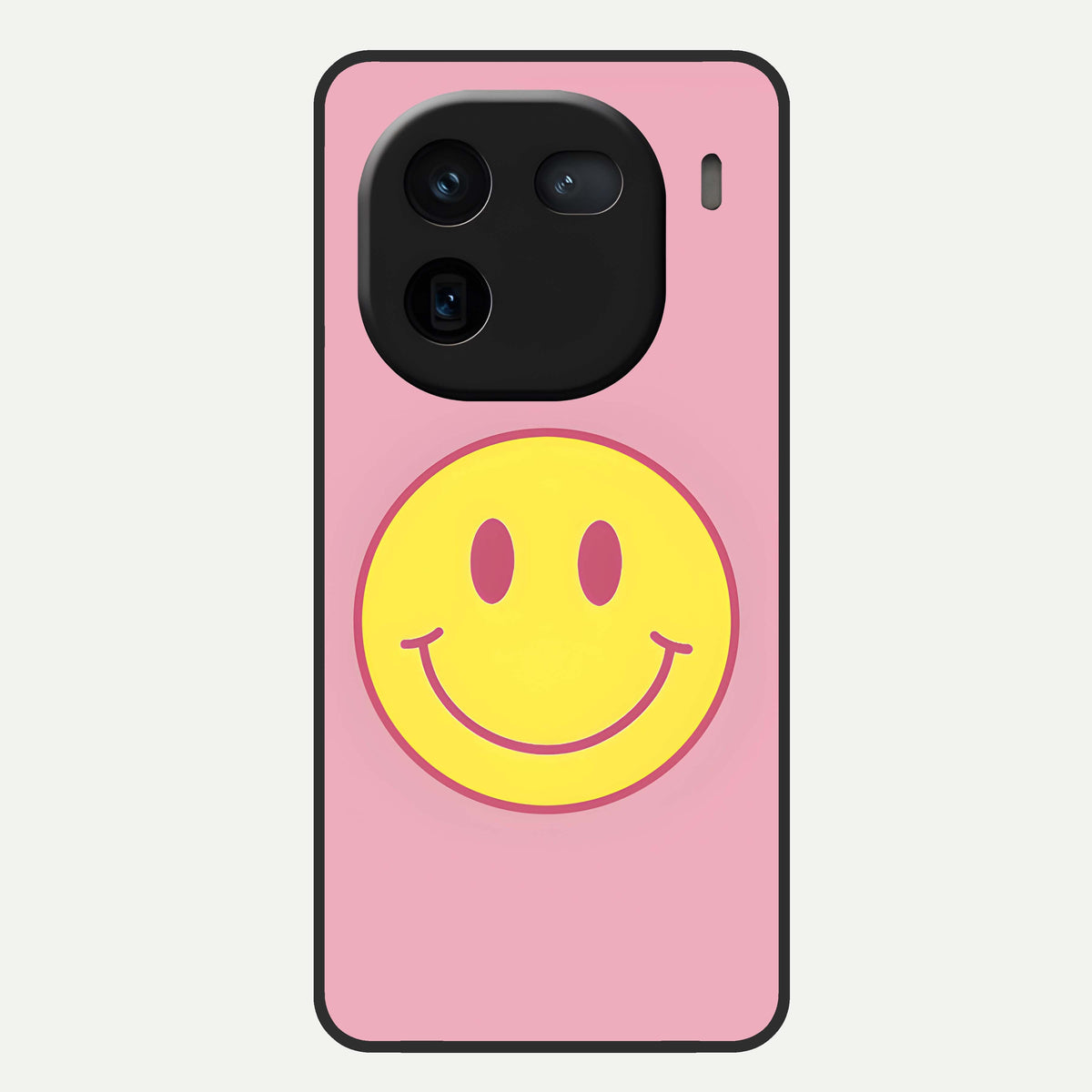  Happy Pink Mood Glass Case For iQOO 12 5G back cover – full design glossy printed glass finish