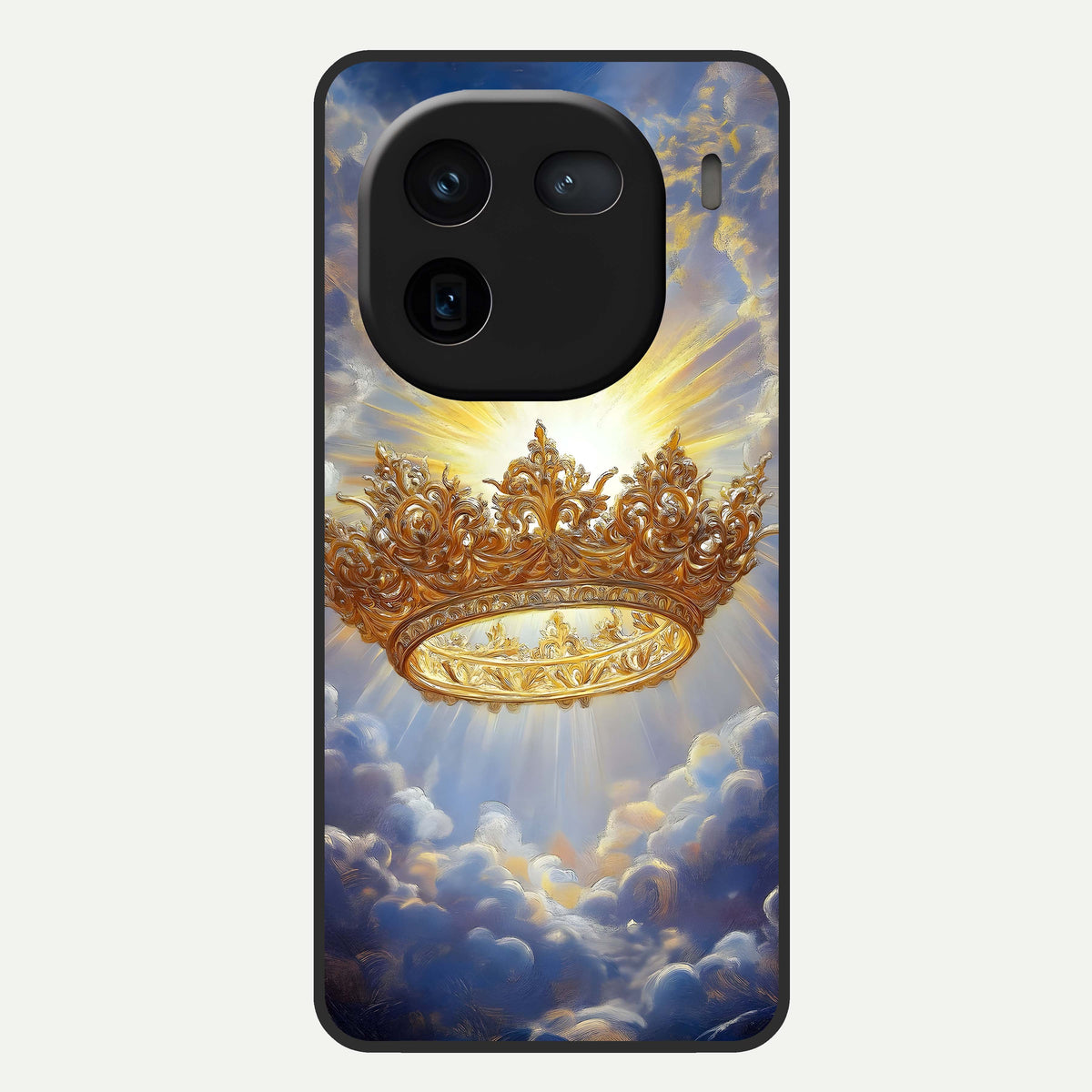  Heavenly Crown Light Glass Case For iQOO 12 5G back cover – full design glossy printed glass finish