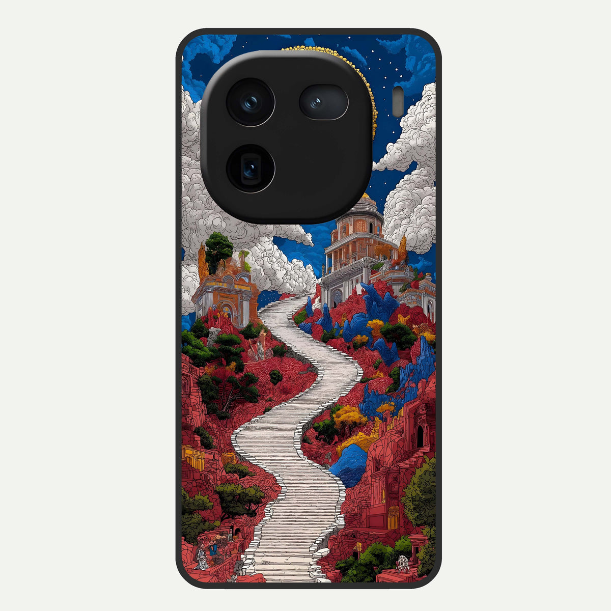  Heavenly Moon Path Glass Case For iQOO 12 5G back cover – full design glossy printed glass finish