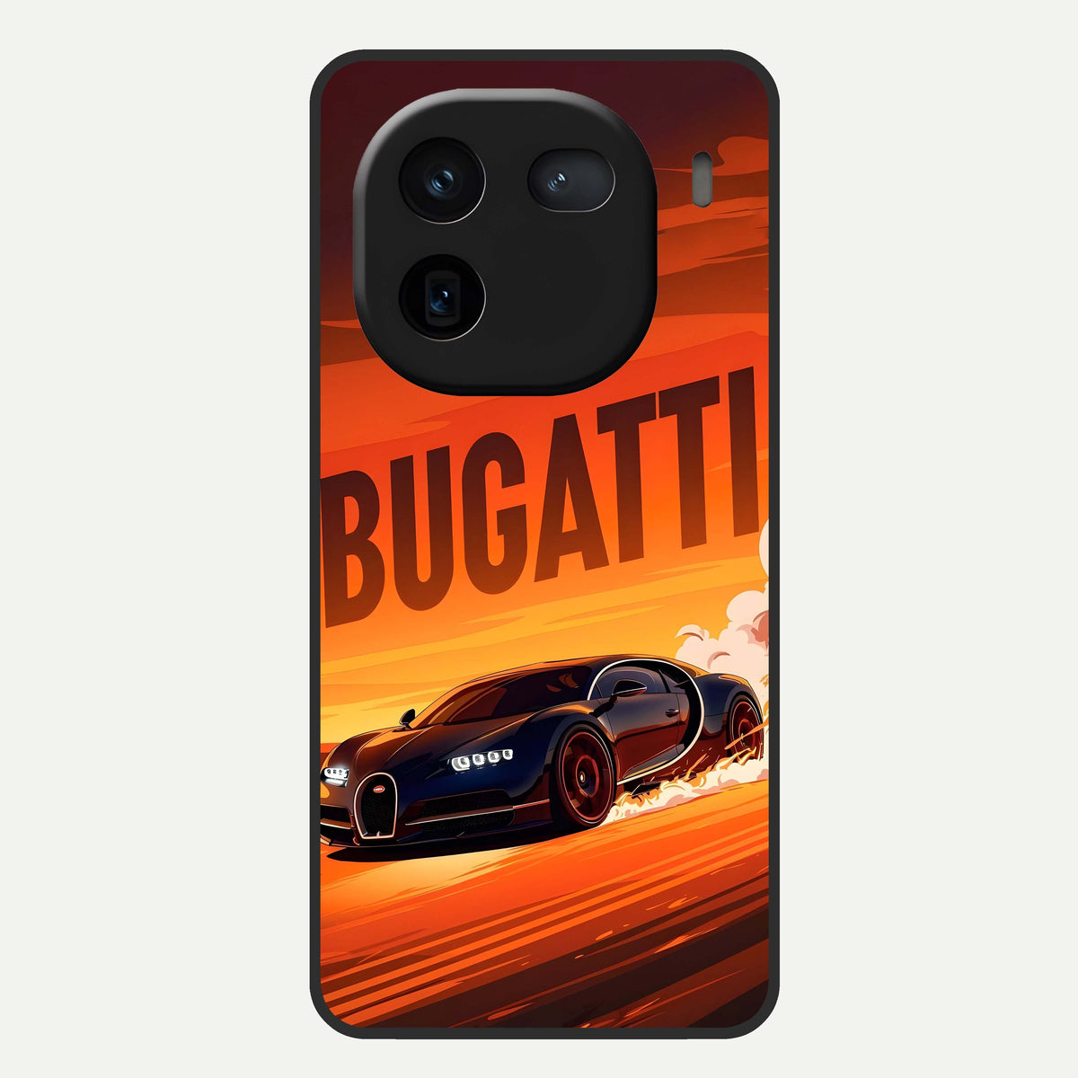  Inferno Bugatti Storm Glass Case For iQOO 12 5G back cover – full design glossy printed glass finish