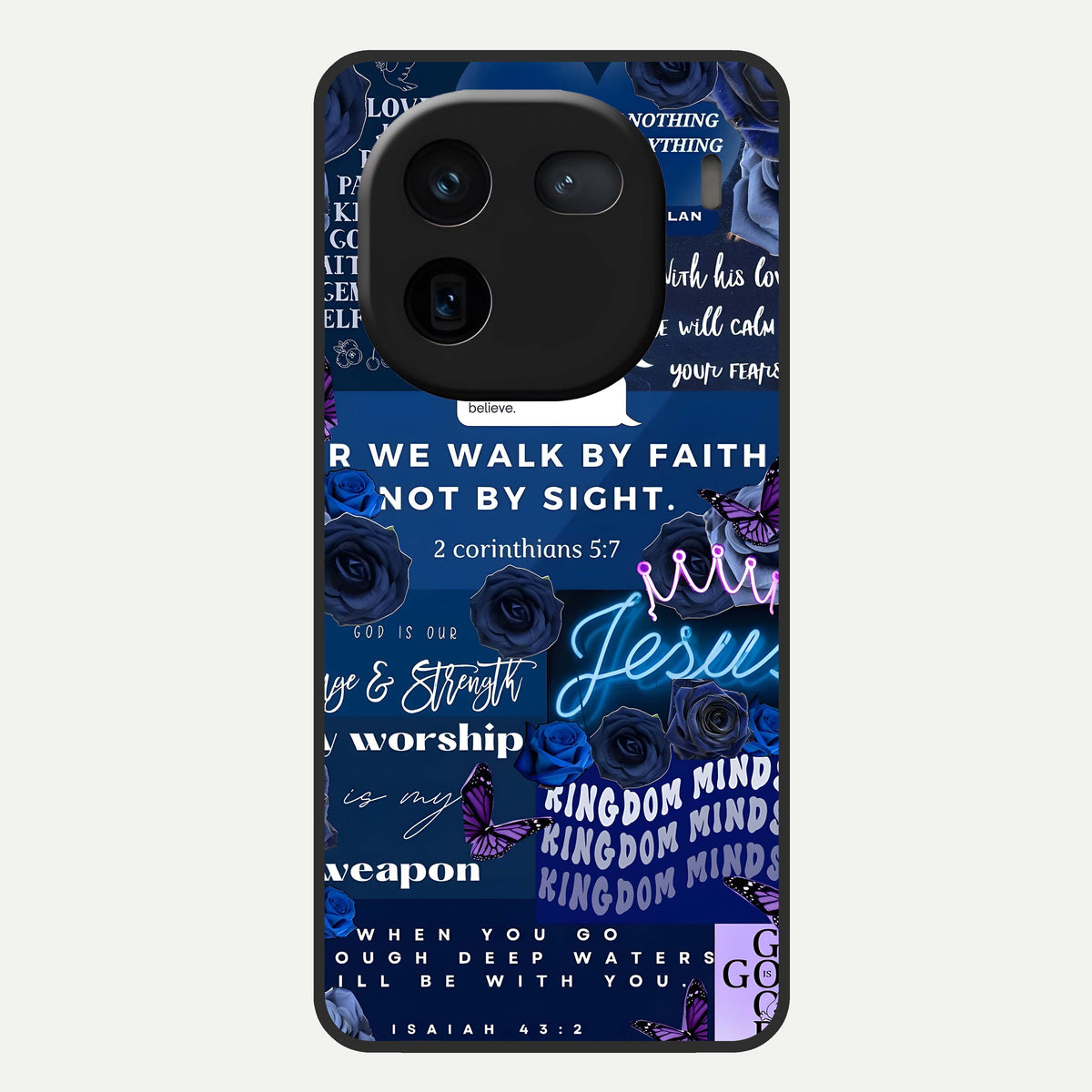  Kingdom Faith Glow Glass Case For iQOO 12 5G back cover – full design glossy printed glass finish