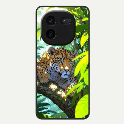  Leopard in Jungle Glass Case For iQOO 12 5G back cover – full design glossy printed glass finish