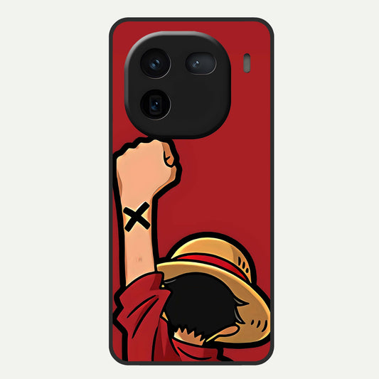  Luffy X Spirit Glass Case For iQOO 12 5G back cover – full design glossy printed glass finish