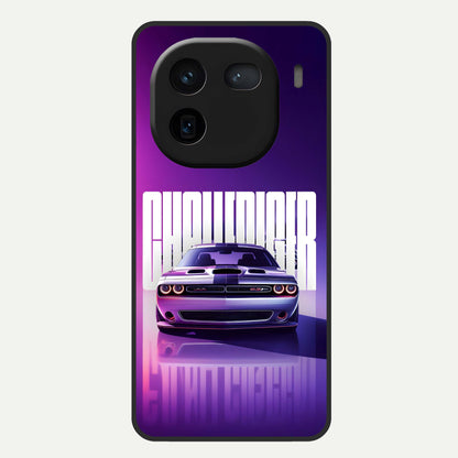  Midnight Muscle Ride Glass Case For iQOO 12 5G back cover – full design glossy printed glass finish