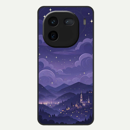  Minimal Night View Glass Case For iQOO 12 5G back cover – full design glossy printed glass finish