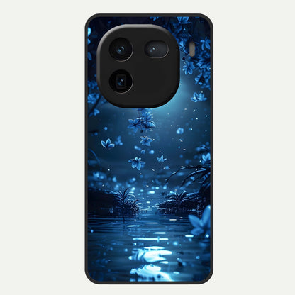  Moonlight Petal Dream Glass Case For iQOO 12 5G back cover – full design glossy printed glass finish