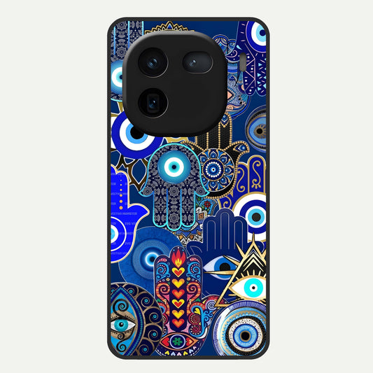  Mystic Palm Guard Glass Case For iQOO 12 5G back cover – full design glossy printed glass finish