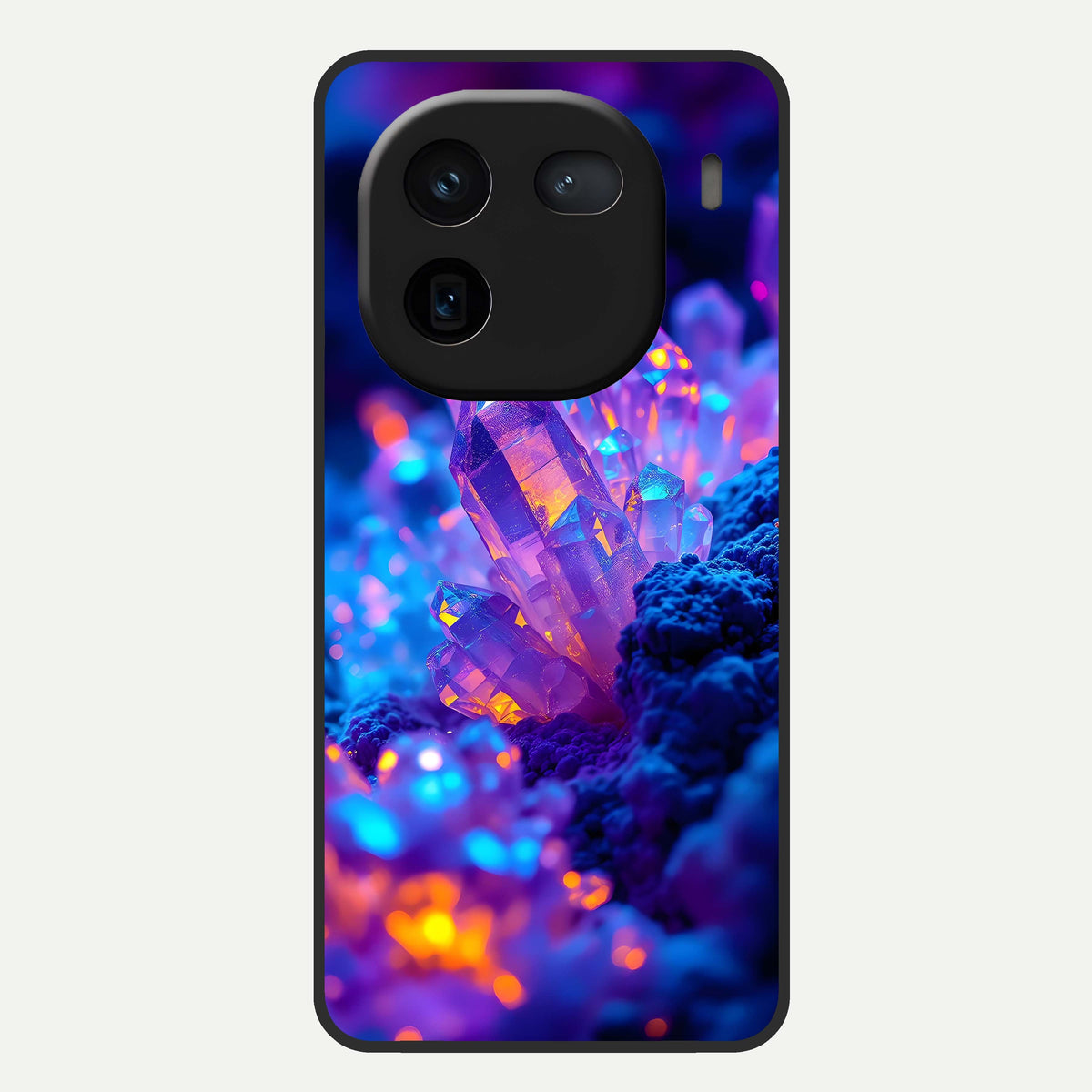  Neon Aura Shards Glass Case For iQOO 12 5G back cover – full design glossy printed glass finish