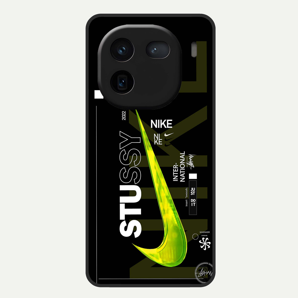  Neon Street Edition Glass Case For iQOO 12 5G back cover – full design glossy printed glass finish