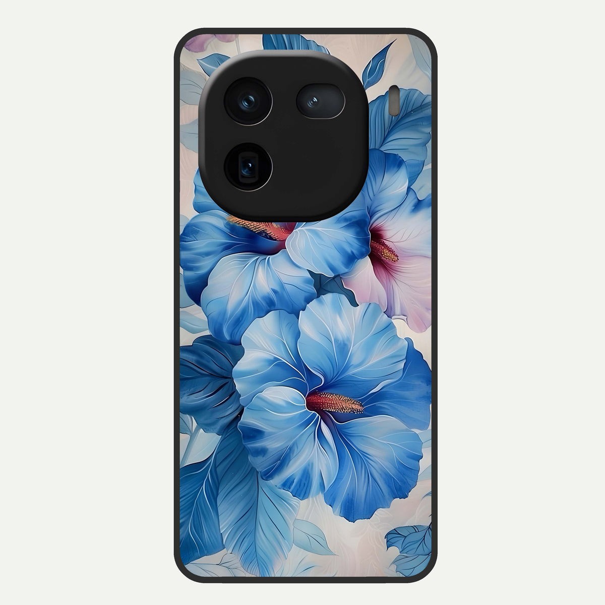  Ocean Hibiscus Grace Glass Case For iQOO 12 5G back cover – full design glossy printed glass finish