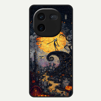  Pumpkin Moonlight Tale Glass Case For iQOO 12 5G back cover – full design glossy printed glass finish