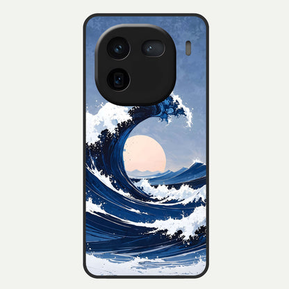  Rising Tide Power Glass Case For iQOO 12 5G back cover – full design glossy printed glass finish
