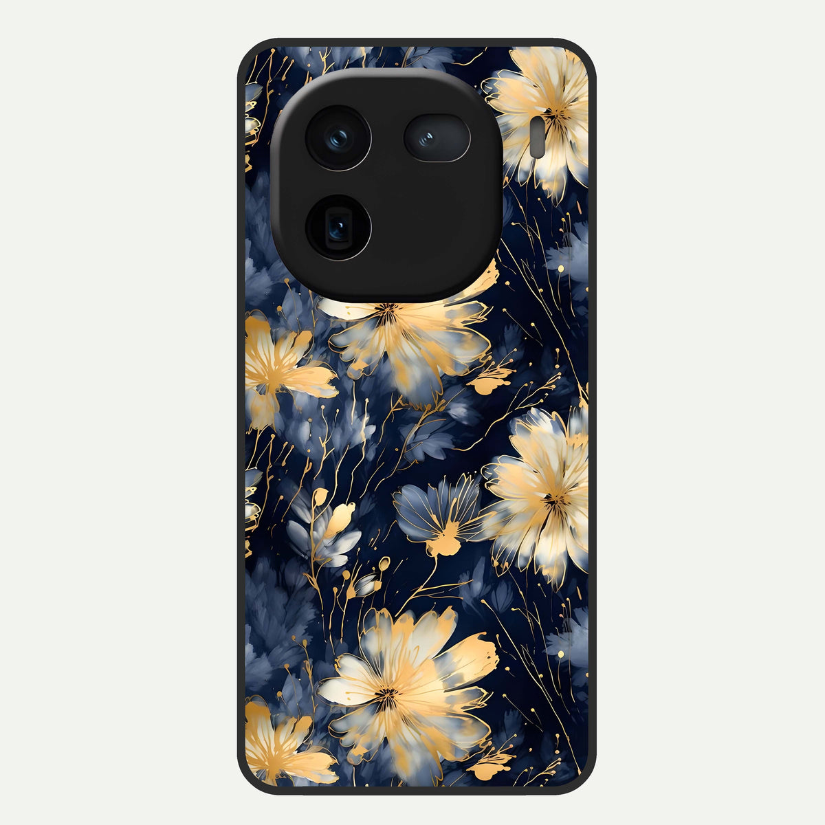  Royal Petal Dream Glass Case For iQOO 12 5G back cover – full design glossy printed glass finish