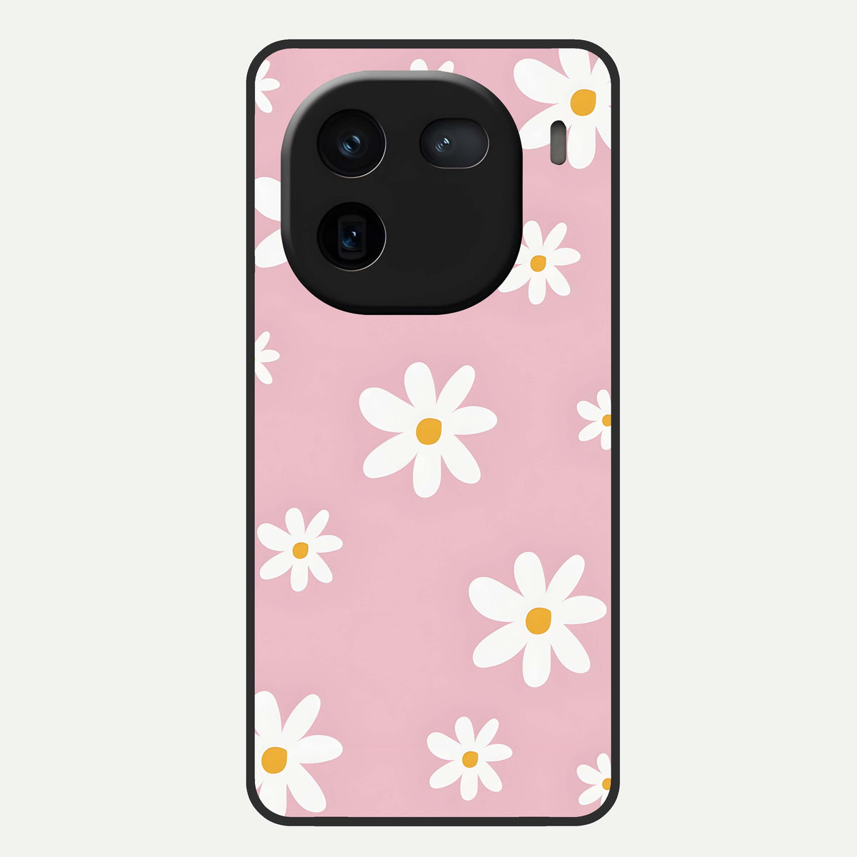  Soft Daisy Bliss Glass Case For iQOO 12 5G back cover – full design glossy printed glass finish
