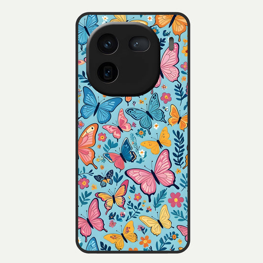  Spring Wing Garden Glass Case For iQOO 12 5G back cover – full design glossy printed glass finish