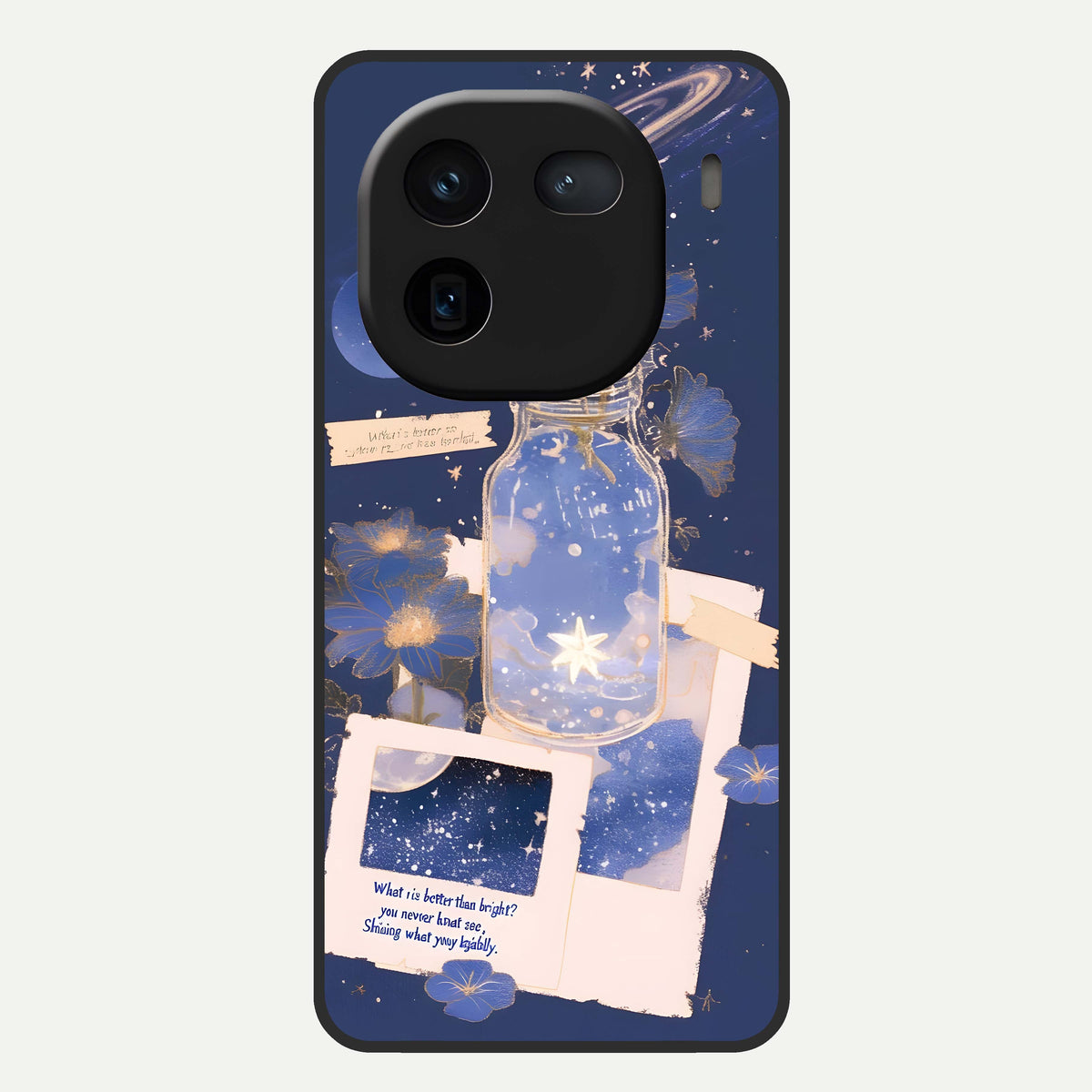  Starlit Cosmic Jar Glass Case For iQOO 12 5G back cover – full design glossy printed glass finish