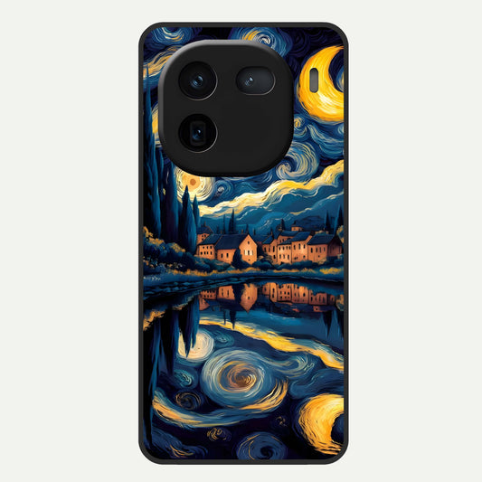  Starry Sky Serenity Glass Case For iQOO 12 5G back cover – full design glossy printed glass finish