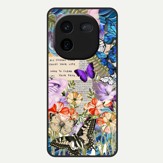  Storm Path Bloom Glass Case For iQOO 12 5G back cover – full design glossy printed glass finish