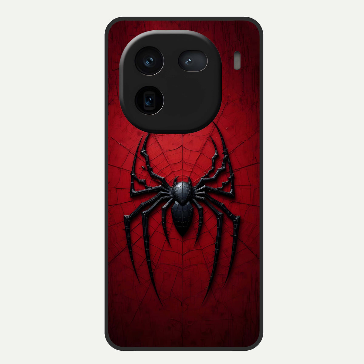  Superhero Web Emblem Glass Case For iQOO 12 5G back cover – full design glossy printed glass finish