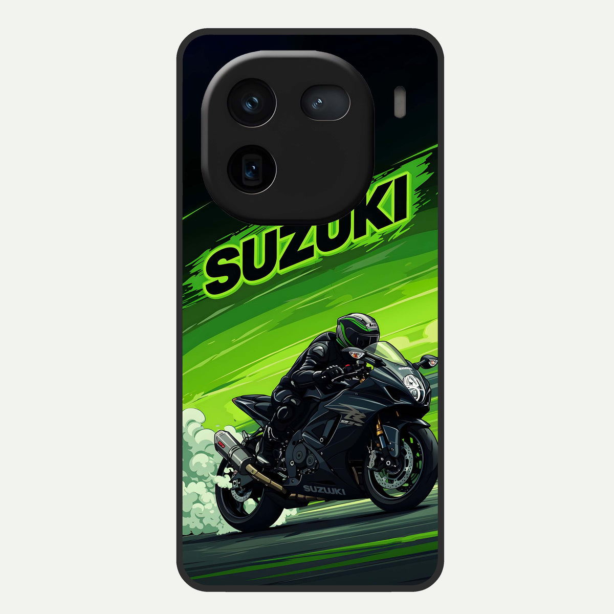  Suzuki Speed Beast Glass Case For iQOO 12 5G back cover – full design glossy printed glass finish
