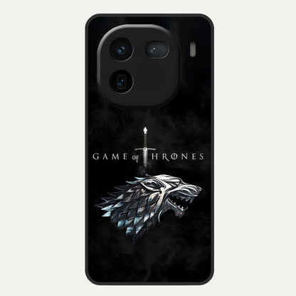  Throne Wolf Legacy Glass Case For iQOO 12 5G back cover – full design glossy printed glass finish